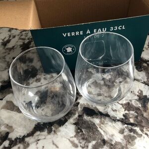 L’ATELIER DU VIN - Set of 2 Water Wine Mix Drink Glasses - France
